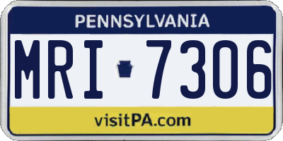PA license plate MRI7306