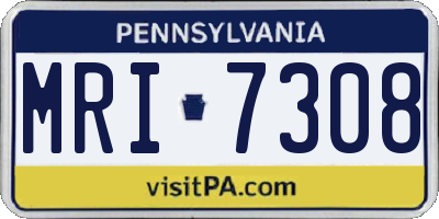 PA license plate MRI7308