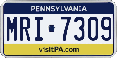 PA license plate MRI7309