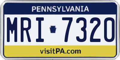 PA license plate MRI7320
