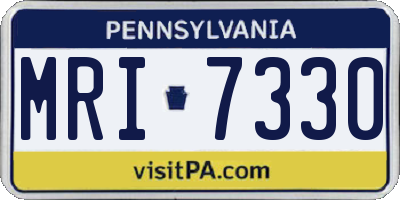 PA license plate MRI7330