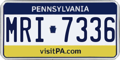 PA license plate MRI7336
