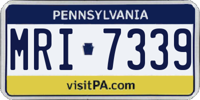 PA license plate MRI7339