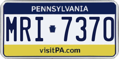 PA license plate MRI7370