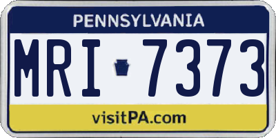 PA license plate MRI7373