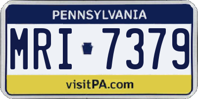 PA license plate MRI7379
