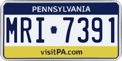 PA license plate MRI7391