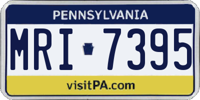 PA license plate MRI7395