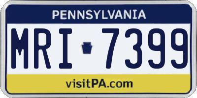PA license plate MRI7399