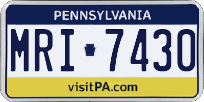 PA license plate MRI7430