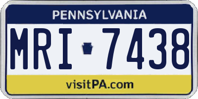PA license plate MRI7438