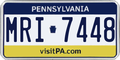 PA license plate MRI7448