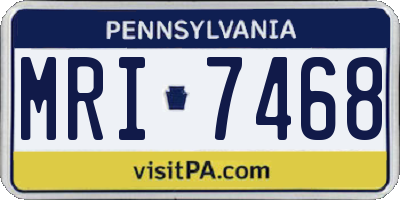 PA license plate MRI7468