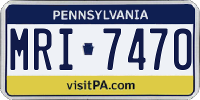 PA license plate MRI7470