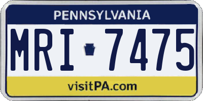 PA license plate MRI7475