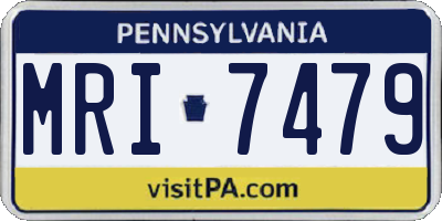 PA license plate MRI7479