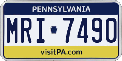 PA license plate MRI7490