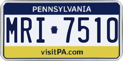 PA license plate MRI7510