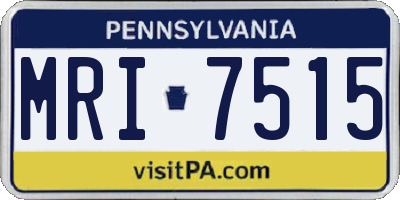 PA license plate MRI7515