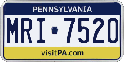PA license plate MRI7520