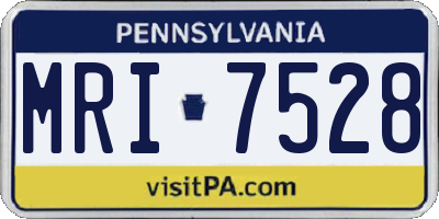 PA license plate MRI7528