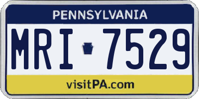 PA license plate MRI7529