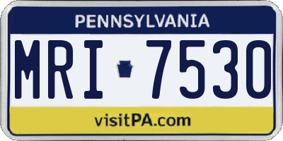 PA license plate MRI7530