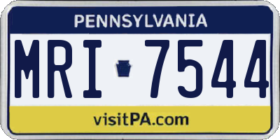 PA license plate MRI7544
