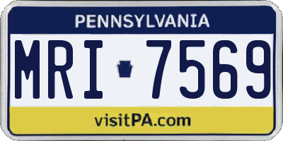 PA license plate MRI7569