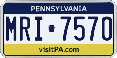 PA license plate MRI7570