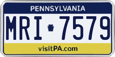 PA license plate MRI7579