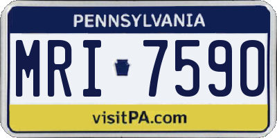 PA license plate MRI7590