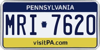 PA license plate MRI7620