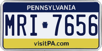 PA license plate MRI7656