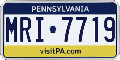PA license plate MRI7719