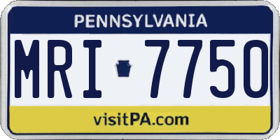 PA license plate MRI7750