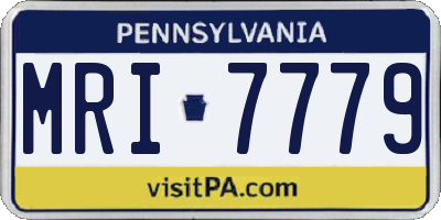 PA license plate MRI7779