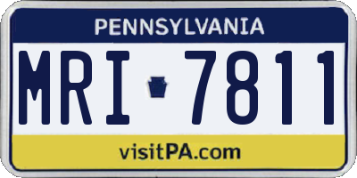 PA license plate MRI7811