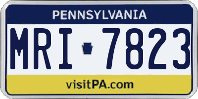 PA license plate MRI7823