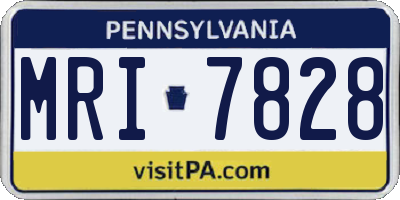 PA license plate MRI7828