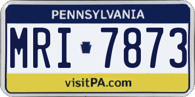 PA license plate MRI7873