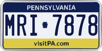 PA license plate MRI7878