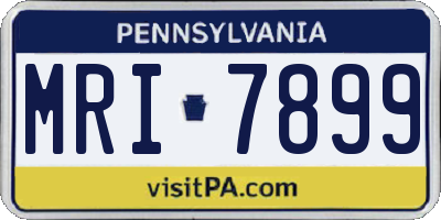 PA license plate MRI7899