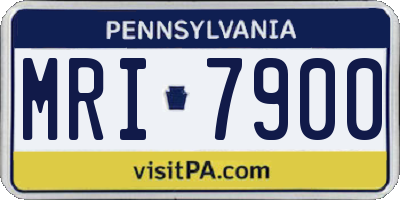 PA license plate MRI7900