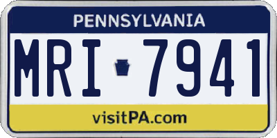 PA license plate MRI7941