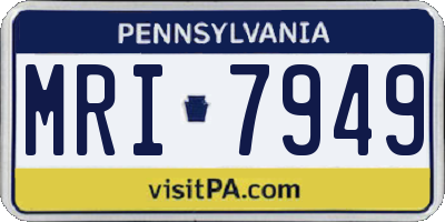 PA license plate MRI7949