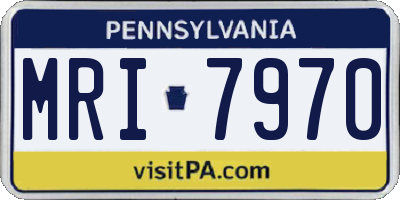 PA license plate MRI7970