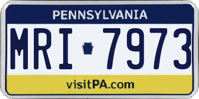 PA license plate MRI7973