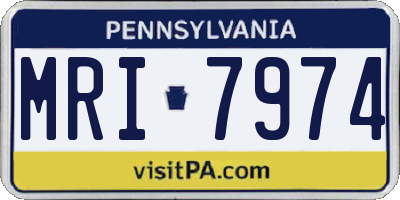 PA license plate MRI7974