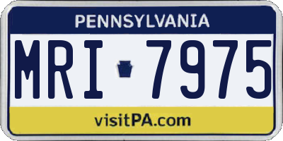 PA license plate MRI7975
